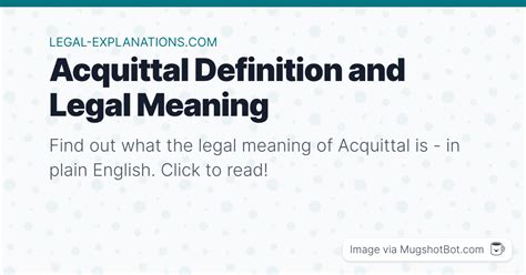 acquittal definition   acquittal