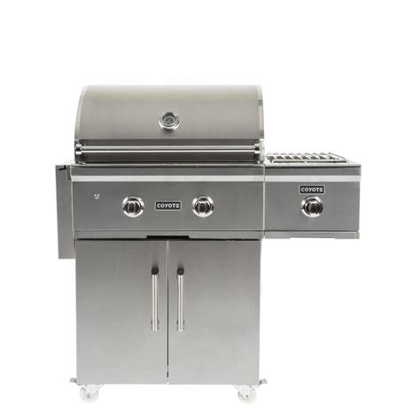 Coyote Outdoor 28 Inch 2 Burner Freestanding Portable Natural Gas Grill