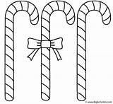 Coloring Christmas Candy Canes Three sketch template