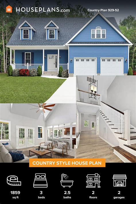country house plan     dream house   open floor plan  loads