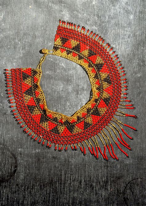 mexican collar hand beaded by huichol artisans edilson unique jewelry