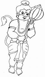 Hanuman Coloring Pages Bal Printable Kids Print Color Pdf Open  Getdrawings Getcolorings sketch template