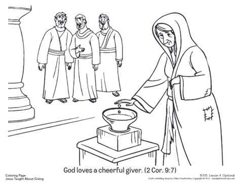 cheerful giver coloring page