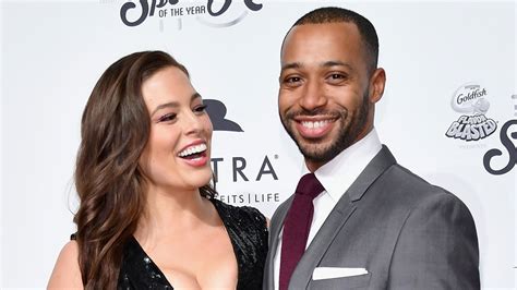 ashley graham is too cute cozying up to her hubby in