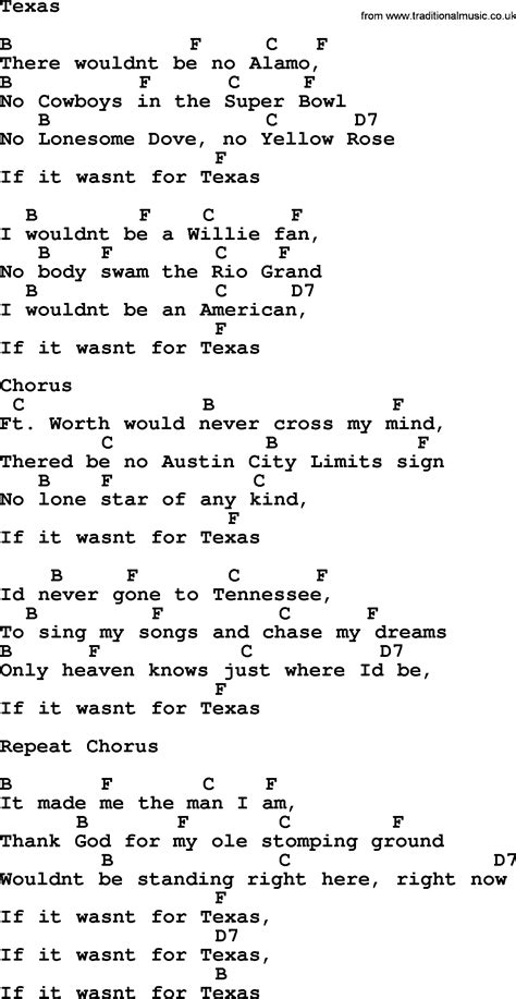 texas  george strait lyrics  chords