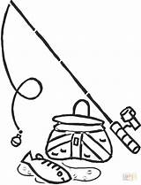 Fishing Coloring Pole Rod Drawing Pages Getdrawings Getcolorings Printable Colorin sketch template