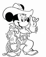 Coloring Pages Western Mickey Mouse Cowboy Cowboys Print Disney Adults Kids Printable Dallas Sheets Adult Farm Color Logo Wear Costum sketch template