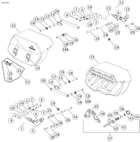 harley saddlebag parts diagram