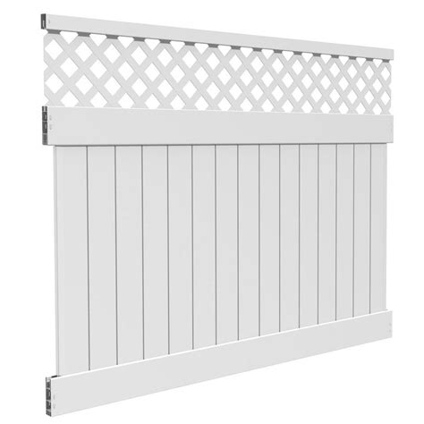 Freedom Ready To Assemble Conway 6 Ft H X 8 Ft W White Vinyl Lattice