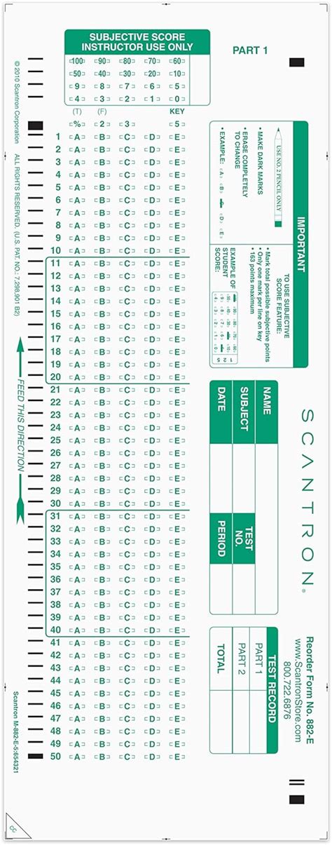 official scantron brand   answer sheet  pack botswana ubuy