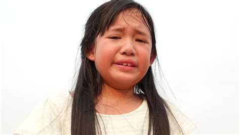 beautiful asian girl crying stock footage video 100