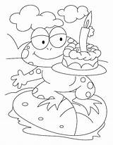 Birthday Happy Frog Coloring Pages Papa Dad Toad Cake Color Frogs Cute Printable Precious Moments Getcolorings Print Popular Mom Comments sketch template