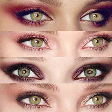 purple eyeshadow   green eyes pic derp