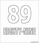 Eighty Nine Number Pages Coloring Color sketch template