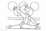 Coloring Pages Gymnastics Olympic Logo Printable Kids Template sketch template