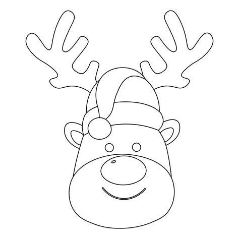 reindeer  printable faces     printablee