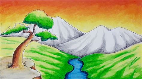 scenery drawing  class   watercolor   color mixes