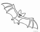 Bat Coloring Pages Printable Kids Halloween Print Night sketch template