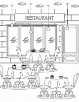 Restaurant Coloring Coloriage Imprimer Pages Color Au Adult Ca Tous sketch template