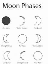 Phases Waxing sketch template