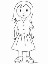 Coloring Girl Girls Pages Kids sketch template
