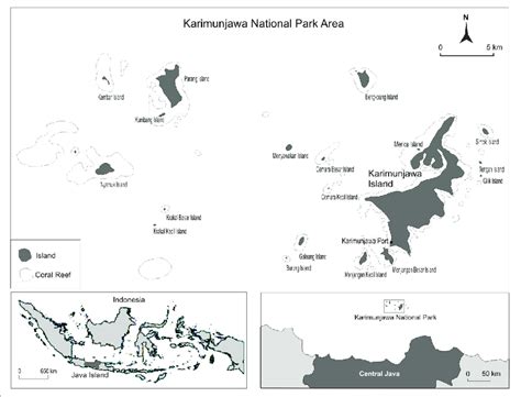 Map Of Karimunjawa National Park Jepara Regency Indonesia Download