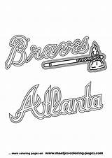 Coloring Pages Atlanta Braves Mlb Logo Browser Window Print sketch template