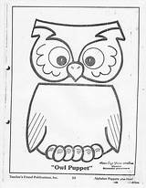 Owl Preschool Paper Bag Craft Crafts Worksheets Toddler Kids Puppet Puppets Kindergarten Choose Board Pattern sketch template