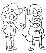 Pages Mabel Dipper Bestcoloringpagesforkids Pines sketch template