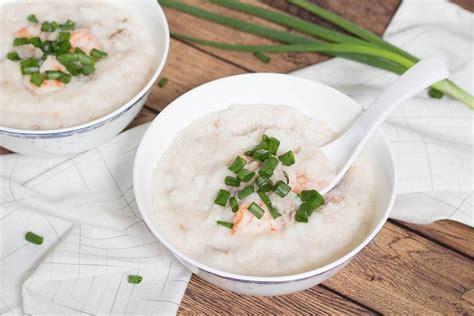 pork  shrimp jook congee chinese rice porridge