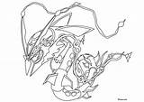 Rayquaza Mega Pokemon Pages Coloring Sketch Drawing Template sketch template
