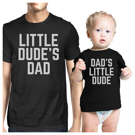 printing  dude black matching graphic  shirts  dad