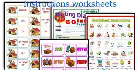 instructions worksheets