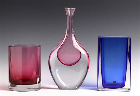 Three Modern Art Glass Vases Cottone Auctions
