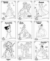 Disney Coloring Princess Pages sketch template
