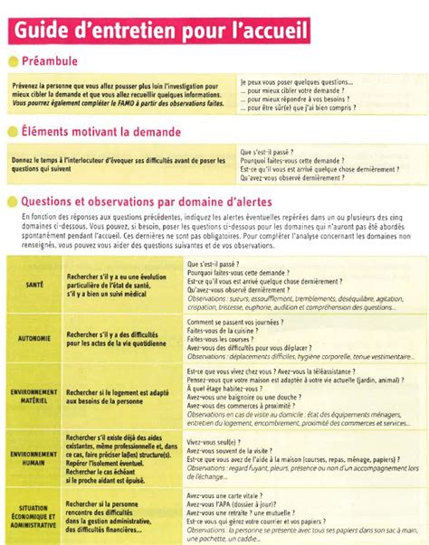 exemple de guide dentretien