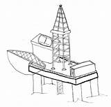 Oil Rig Sketch Drawing Atlas Project Sketches Coloring Pages Template Getdrawings Paintingvalley sketch template