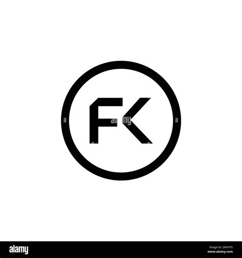 initial fk letter linked logo creative letter fk modern business logo vector template fk logo