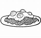 Spaghetti Coloring Pages Meatballs Printable Jesus Onlycoloringpages Sheets Food sketch template