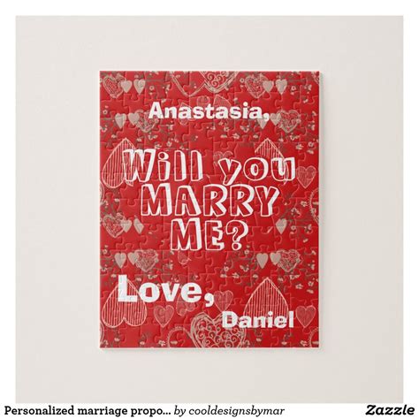 personalized marriage proposal will you marry me jigsaw puzzle zazzle