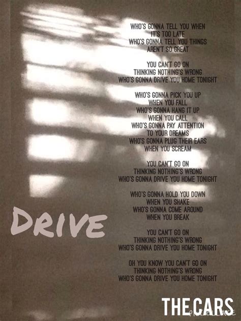 drive  cars told   lyrics  call