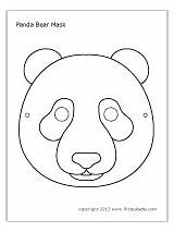Mask Panda Animal Printable Masks Bear Coloring Craft Templates Color Template Party Pages Visit Tiger Choose Board Paper sketch template