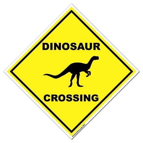 dinosaur crossing sign  printable printable word searches