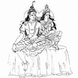 Shiva Coloring Hindu Xcolorings Lineart Maha sketch template