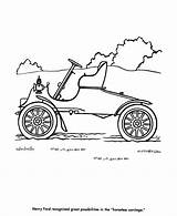 Coloring Pages Cars Model Horseless Carriage History Ford 1903 20th Century Automobiles Printables Usa Go Print Next Back sketch template