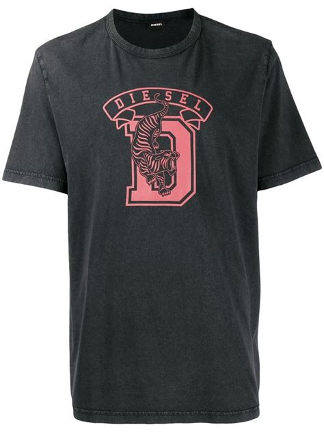 Diesel T Diego B4 T Shirt In Grey Modesens Diesel T Shirts T