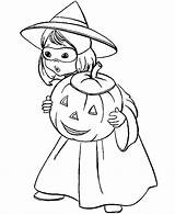 Coloring Halloween Kids Pages Printables Printable Girl sketch template
