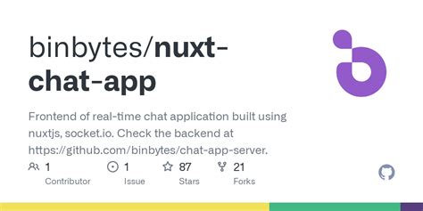 github binbytesnuxt chat app frontend  real time chat application