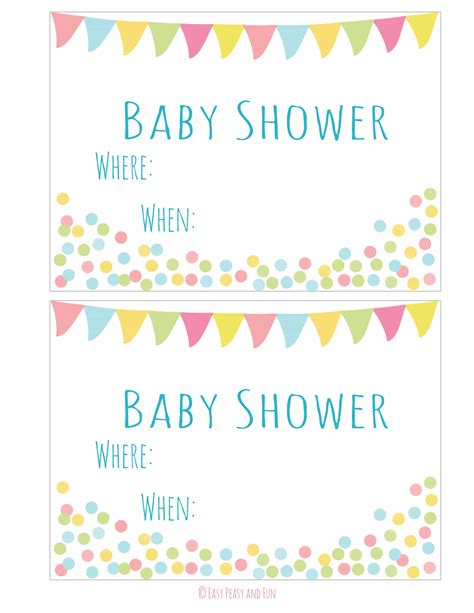 printable baby shower invitation easy peasy  fun