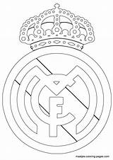 Coloring Madrid Real Logo Soccer Pages Club Maatjes Escudo Fútbol sketch template